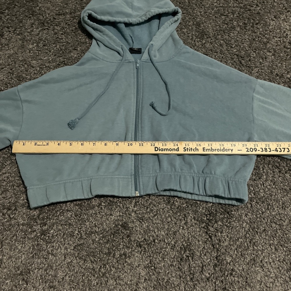 PacSun blue‎ crop top hoodies size small - Picture 7 of 9